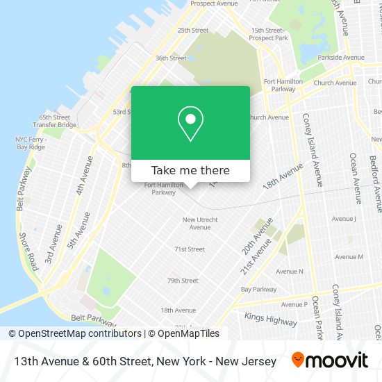 13th Avenue & 60th Street map
