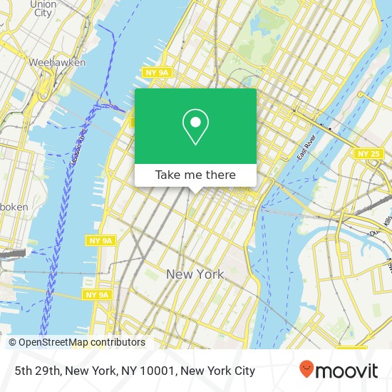 5th 29th, New York, NY 10001 map