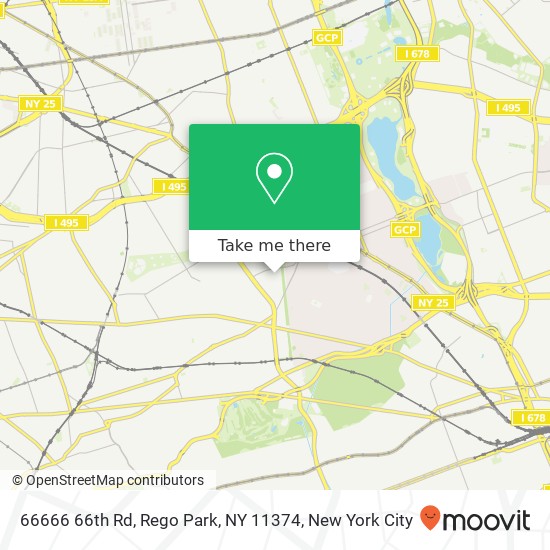 Mapa de 66666 66th Rd, Rego Park, NY 11374