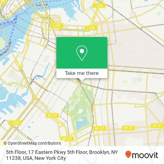 5th Floor, 17 Eastern Pkwy 5th Floor, Brooklyn, NY 11238, USA map