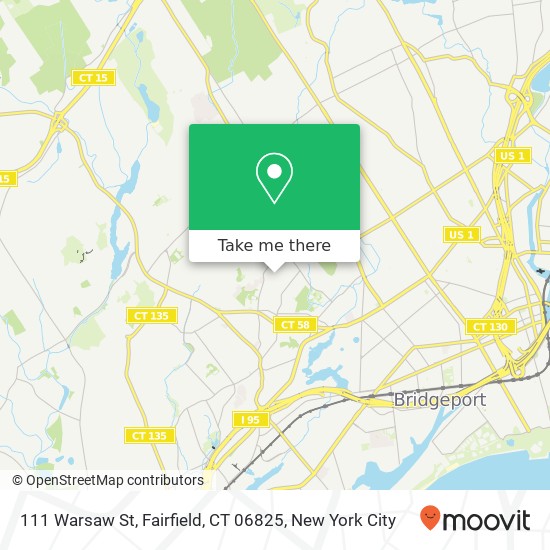 Mapa de 111 Warsaw St, Fairfield, CT 06825