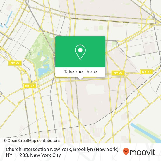 Church intersection New York, Brooklyn (New York), NY 11203 map