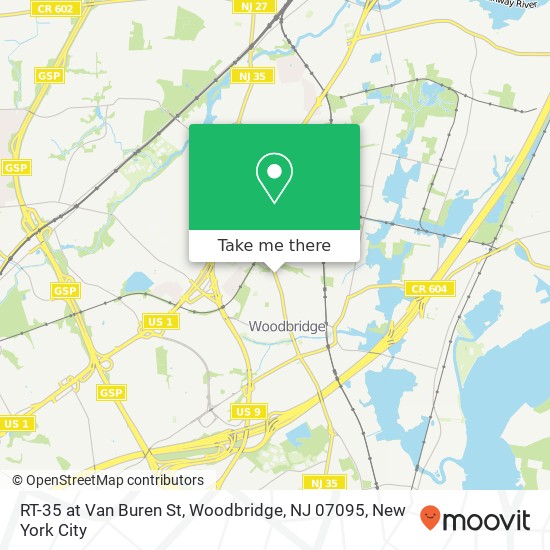 Mapa de RT-35 at Van Buren St, Woodbridge, NJ 07095