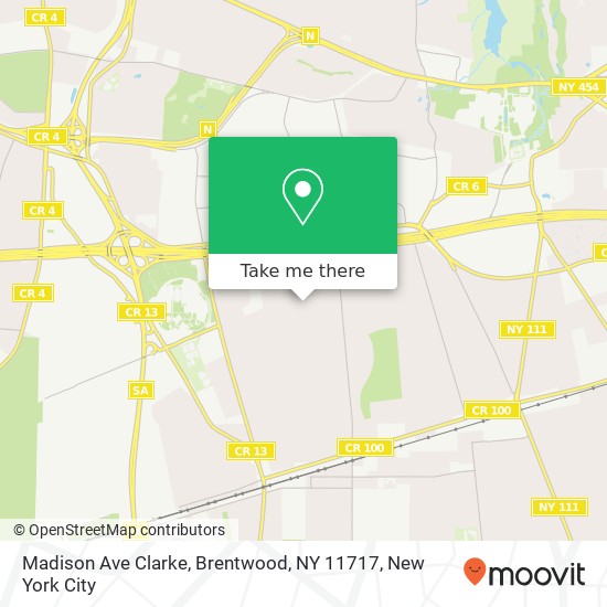 Mapa de Madison Ave Clarke, Brentwood, NY 11717