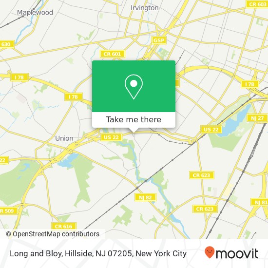 Long and Bloy, Hillside, NJ 07205 map