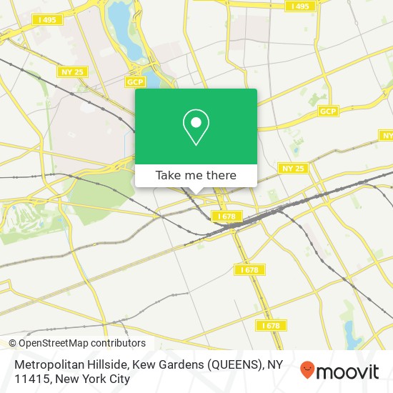 Mapa de Metropolitan Hillside, Kew Gardens (QUEENS), NY 11415