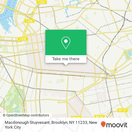 Mapa de Macdonough Stuyvesant, Brooklyn, NY 11233