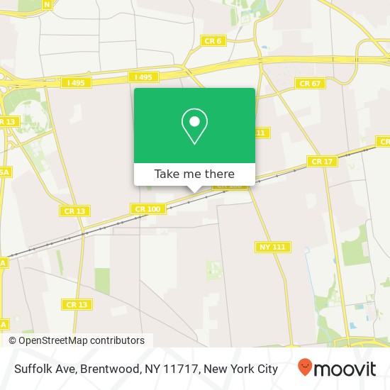 Mapa de Suffolk Ave, Brentwood, NY 11717