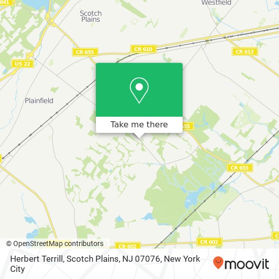 Mapa de Herbert Terrill, Scotch Plains, NJ 07076