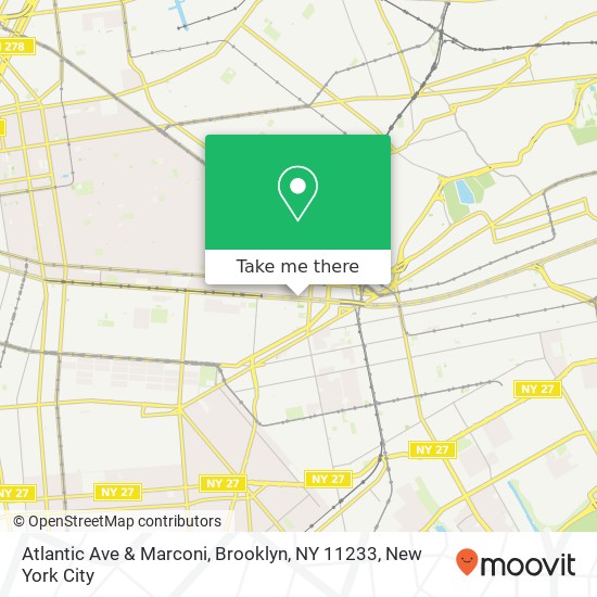 Mapa de Atlantic Ave & Marconi, Brooklyn, NY 11233