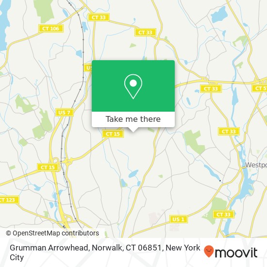 Mapa de Grumman Arrowhead, Norwalk, CT 06851