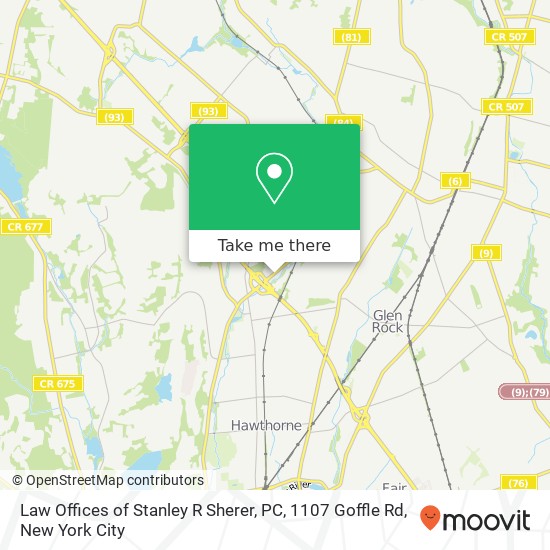 Law Offices of Stanley R Sherer, PC, 1107 Goffle Rd map