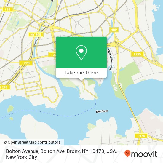 Mapa de Bolton Avenue, Bolton Ave, Bronx, NY 10473, USA