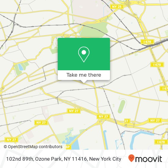 102nd 89th, Ozone Park, NY 11416 map