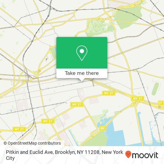 Pitkin and Euclid Ave, Brooklyn, NY 11208 map