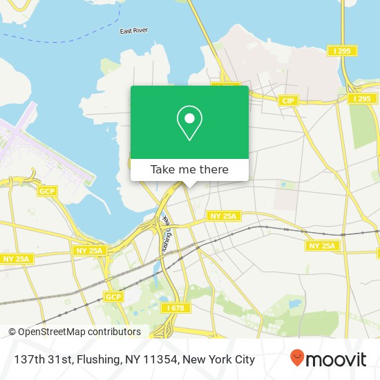 137th 31st, Flushing, NY 11354 map