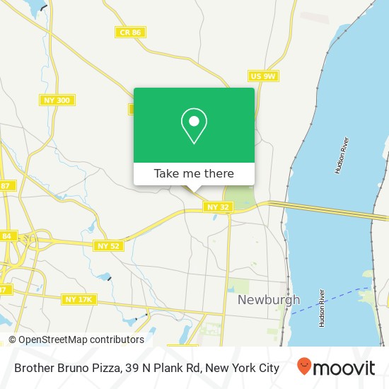 Brother Bruno Pizza, 39 N Plank Rd map