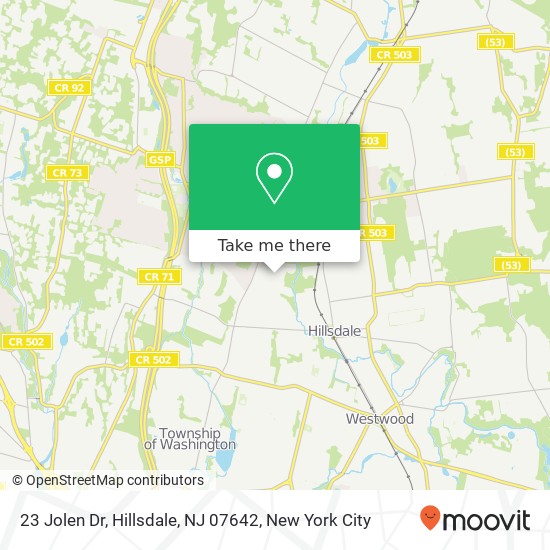 23 Jolen Dr, Hillsdale, NJ 07642 map