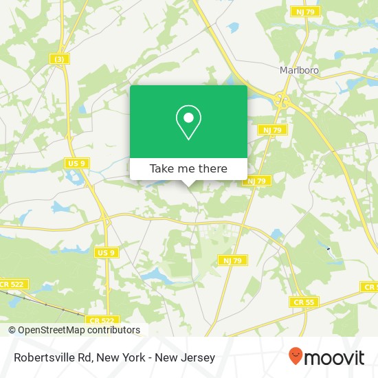 Mapa de Robertsville Rd, Freehold, NJ 07728