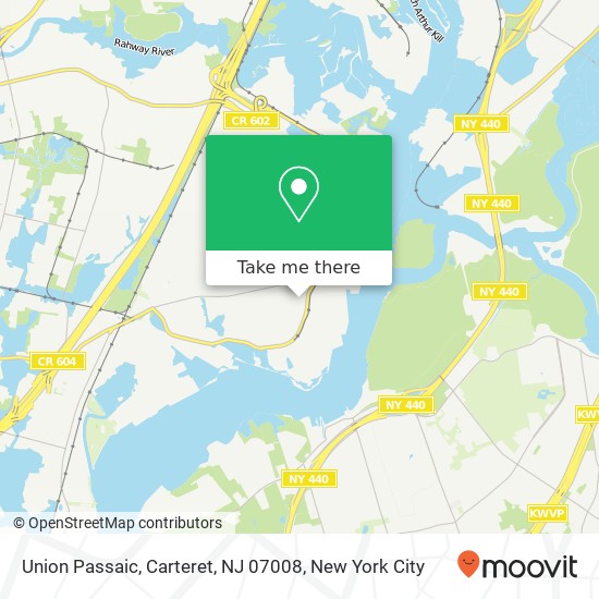 Union Passaic, Carteret, NJ 07008 map