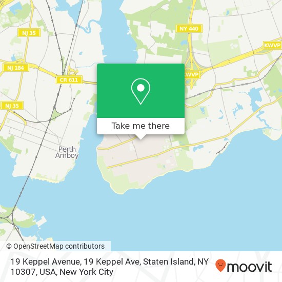 Mapa de 19 Keppel Avenue, 19 Keppel Ave, Staten Island, NY 10307, USA