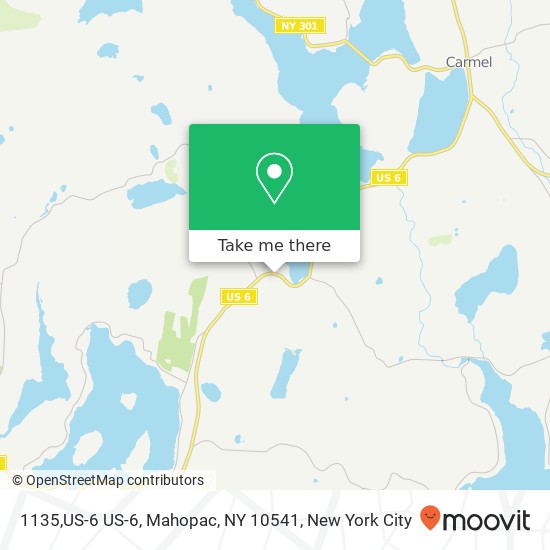 Mapa de 1135,US-6 US-6, Mahopac, NY 10541