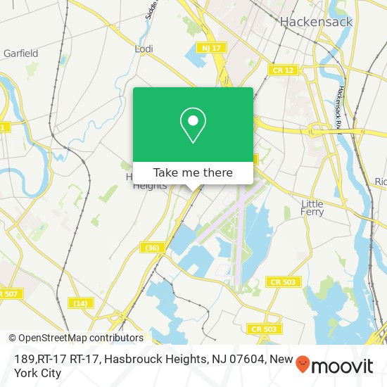 189,RT-17 RT-17, Hasbrouck Heights, NJ 07604 map