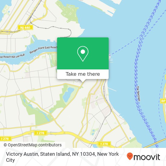 Mapa de Victory Austin, Staten Island, NY 10304