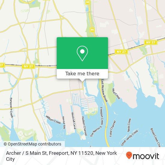 Mapa de Archer / S Main St, Freeport, NY 11520