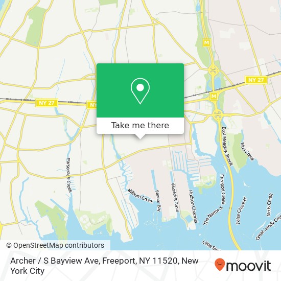 Archer / S Bayview Ave, Freeport, NY 11520 map