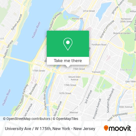 Mapa de University Ave / W 175th