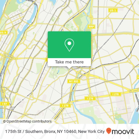 Mapa de 175th St / Southern, Bronx, NY 10460