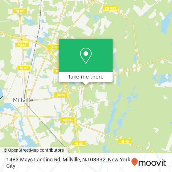 1483 Mays Landing Rd, Millville, NJ 08332 map