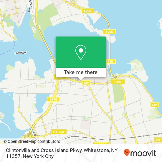 Mapa de Clintonville and Cross Island Pkwy, Whitestone, NY 11357