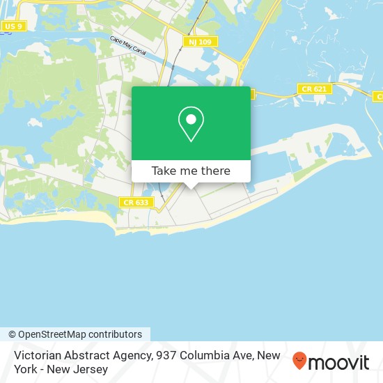 Mapa de Victorian Abstract Agency, 937 Columbia Ave