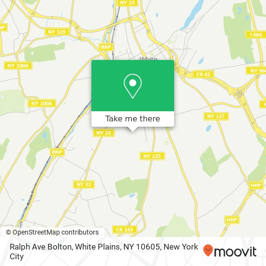 Mapa de Ralph Ave Bolton, White Plains, NY 10605