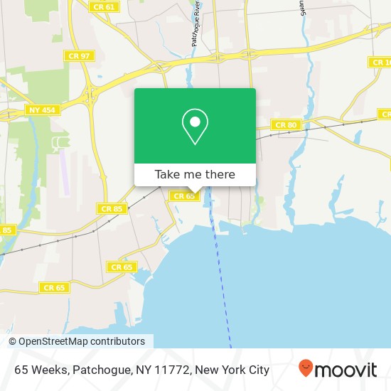 Mapa de 65 Weeks, Patchogue, NY 11772