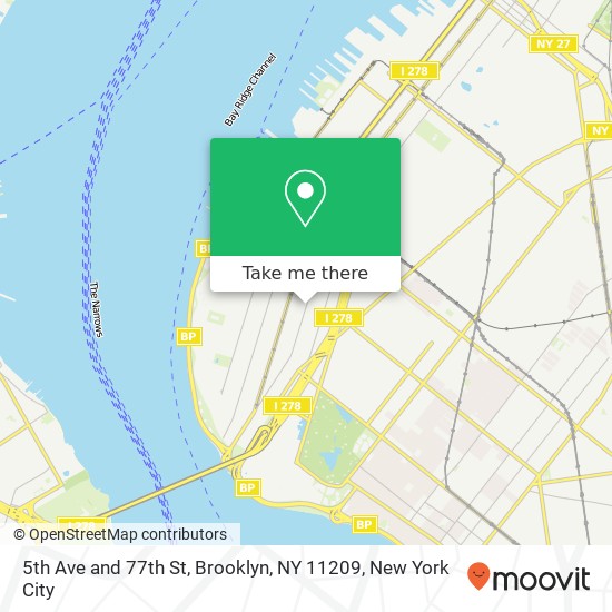 Mapa de 5th Ave and 77th St, Brooklyn, NY 11209