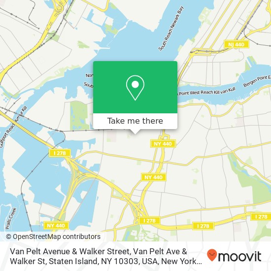 Mapa de Van Pelt Avenue & Walker Street, Van Pelt Ave & Walker St, Staten Island, NY 10303, USA