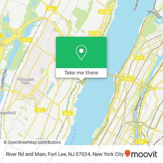 River Rd and Main, Fort Lee, NJ 07024 map