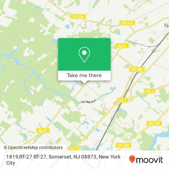 Mapa de 1819,RT-27 RT-27, Somerset, NJ 08873