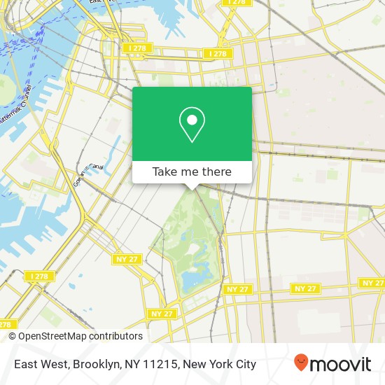 Mapa de East West, Brooklyn, NY 11215