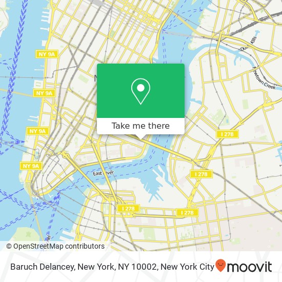 Mapa de Baruch Delancey, New York, NY 10002