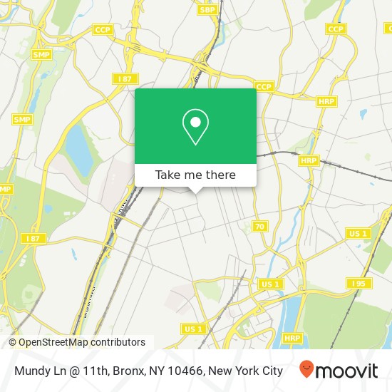 Mapa de Mundy Ln @ 11th, Bronx, NY 10466