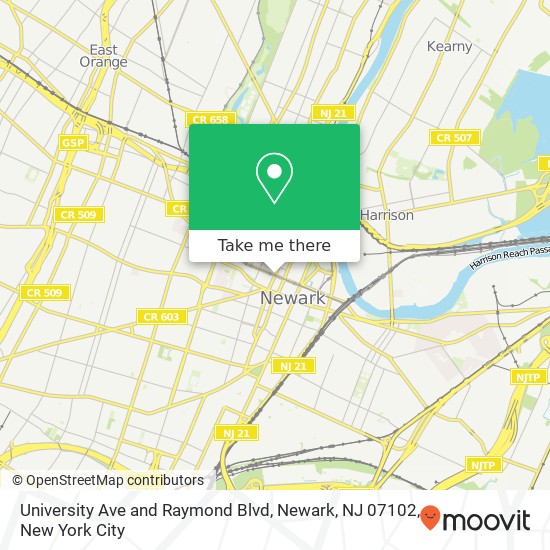 University Ave and Raymond Blvd, Newark, NJ 07102 map