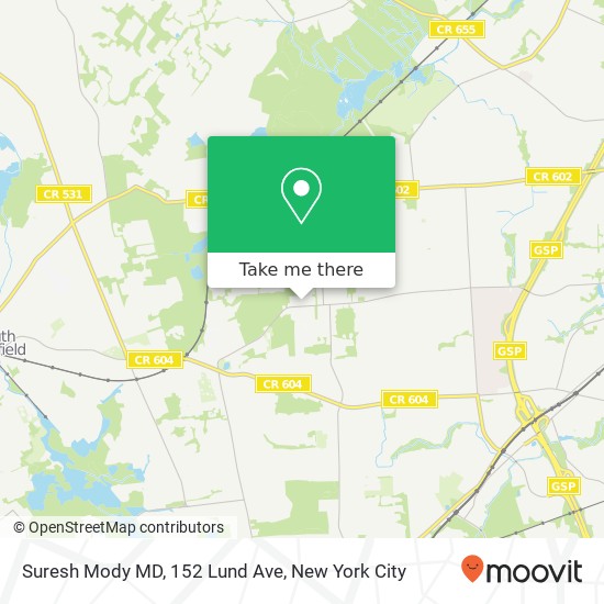 Suresh Mody MD, 152 Lund Ave map