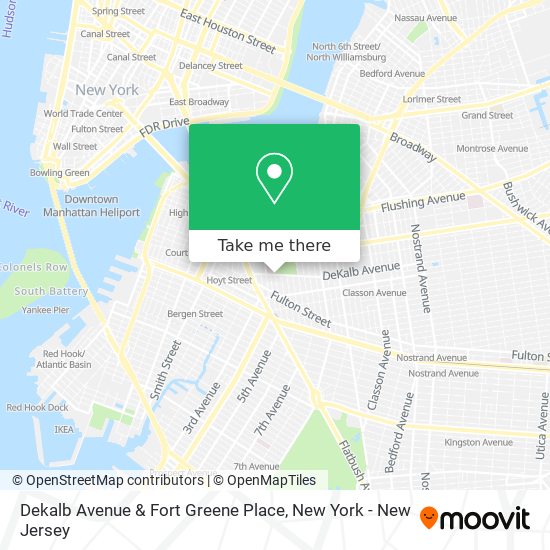 Mapa de Dekalb Avenue & Fort Greene Place