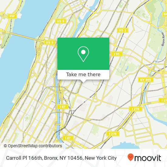 Mapa de Carroll Pl 166th, Bronx, NY 10456