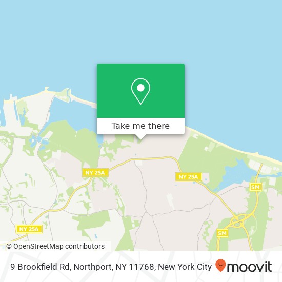 Mapa de 9 Brookfield Rd, Northport, NY 11768