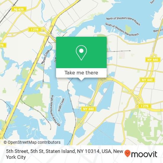 5th Street, 5th St, Staten Island, NY 10314, USA map